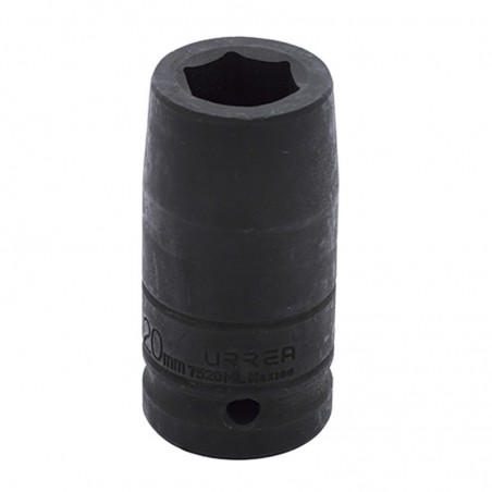 7520ML Dado de impacto 3/4 pulgadas largo 6 puntas 20 mm Urrea