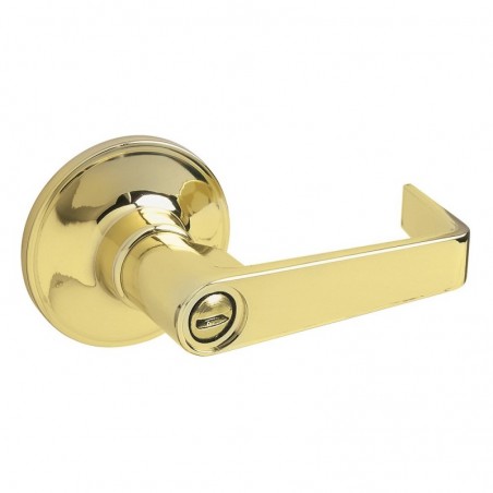 LW130B Manija tubular Whistler baño latón brillante Lock