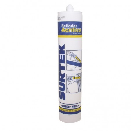 113505 Sellador acrílico blanco 280ml Surtek