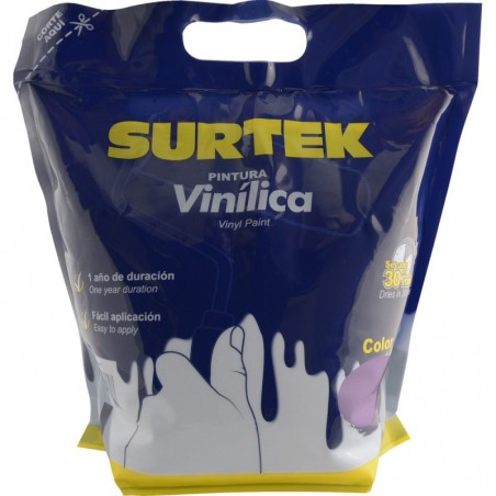 SPB2360 Surtek Pintura vinílica en bolsa , 3.7 Litros , Lila