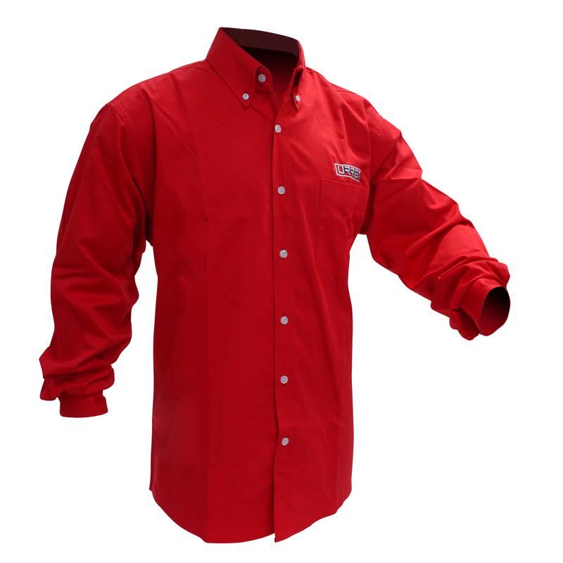 Camisa ajustada para hombre manga larga roja