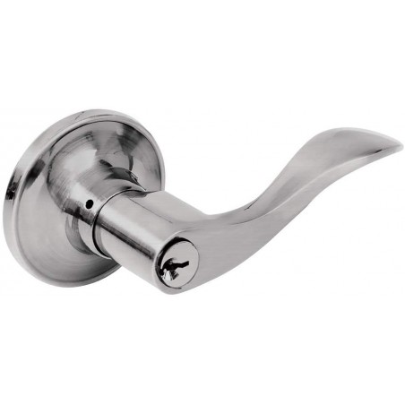 17MA Manija tubular curv función baño acabado níquel satin Lock