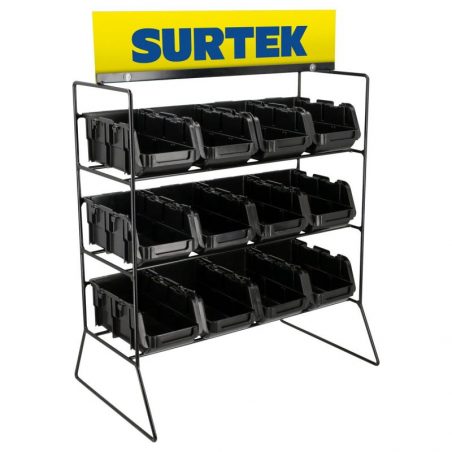 RTORG1 Rack despachador de tornillería con 12 gavetas Surtek