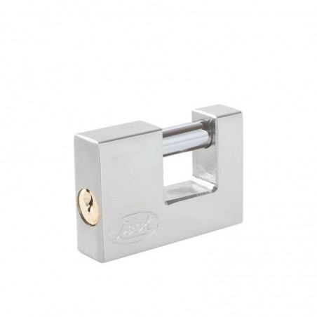 L22C70ECSB Candado acero cortina llave estándar 70mm cromo satin Lock