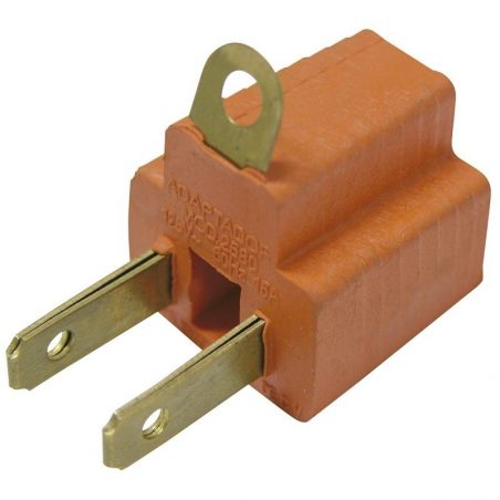 136450 Adaptador clavija de aterrizado a polarizado PVC, 2 piezas Surtek