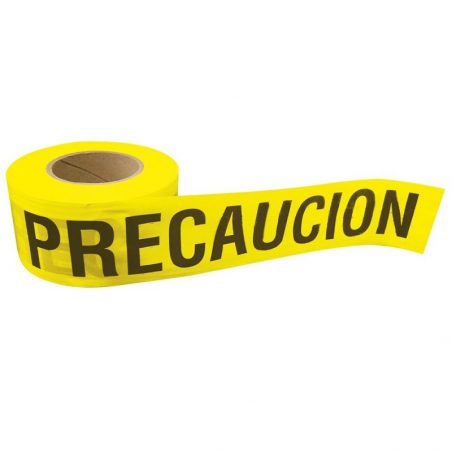 137297 Cinta para barricada "PRECAUCION" ancho 3" de 100 m Surtek