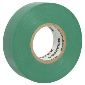 138005 Cinta para aislar verde 19 mm x 9 m Surtek