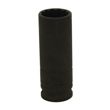 7722 Dado de impacto largo cuadro de 3/8", 12 puntas, en pulgadas, 11/16" Urrea