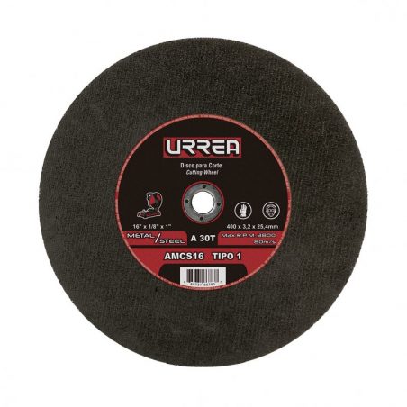 AMCS16 Disco abrasivo tipo 1 para metal 16" x 1/8" Urrea