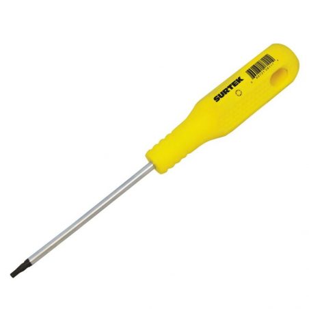 D4310 Destornillador con mango amarillo, punta Torx T10 x 4" Surtek