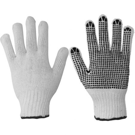 GAPMF Guantes de algodón con puntos de PVC talla M Foy