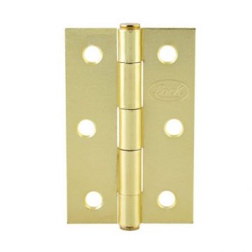 LBA25LB Bisagra alargada de acero latón brillante 2.5" x 1.81" Lock