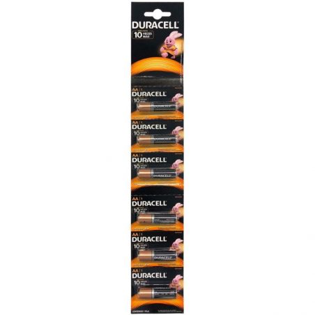 MN1500B1 Tira de pilas alcalinas Duracell® "AA", 6 piezas Surtek