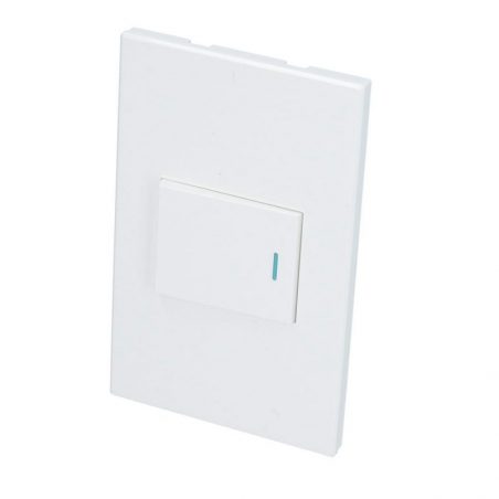 P621B Placa 1 Interruptor 1/2 3 vias, línea Premium, color blanco Surtek