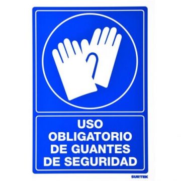 SES14 Señal "Uso obligatorio de guantes de seguridad" Surtek