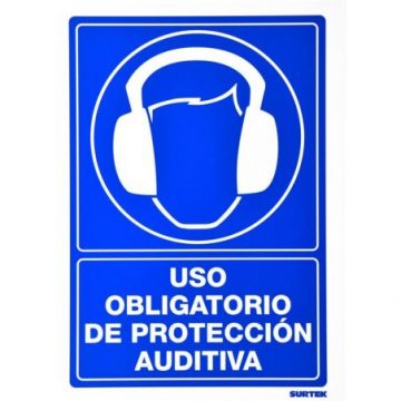 SES18 Señal "Uso obligatorio de protección auditiva" Surtek