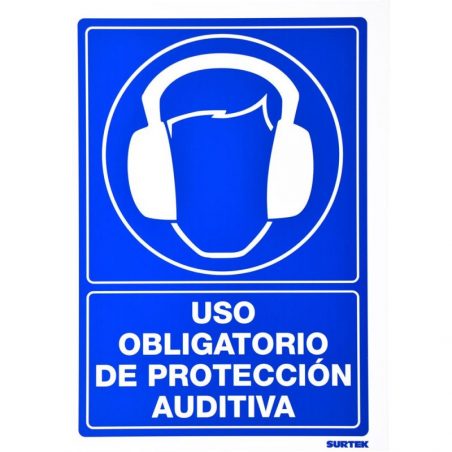 SES18 Señal "Uso obligatorio de protección auditiva" Surtek