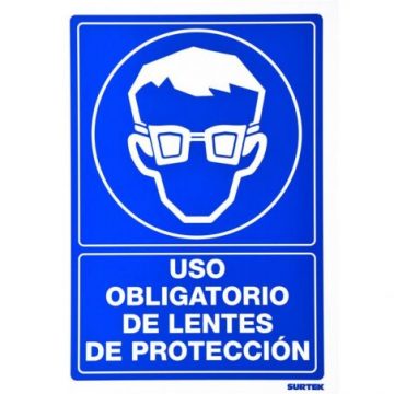 SES20 Señal "Uso obligatorio de lentes de protección" Surtek