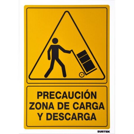 SES26 Señal "Precaución zona de carga y descarga" Surtek