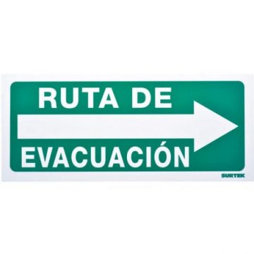 SES4 Señal "Ruta de evacuación" derecha Surtek