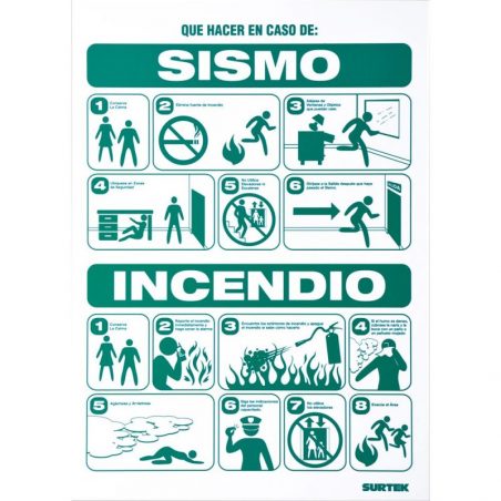 SES49 Señal "Sismo/incendio" Surtek