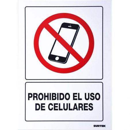 SES51 Señal "Prohibido el uso de celulares" Surtek