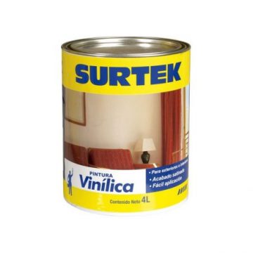 SP20300 Cubeta de pintura vinílica 4 Lt color blanco Surtek