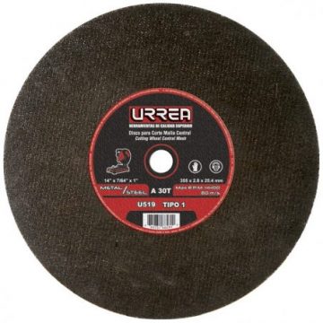 U519 Disco abrasivo tipo 1 para metal 14" x 7/64" Urrea