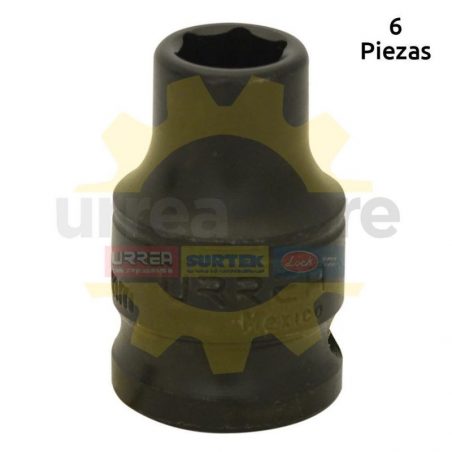 7208M Dado de impacto 3/8 pulgadas 6 puntas 8 mm Urrea