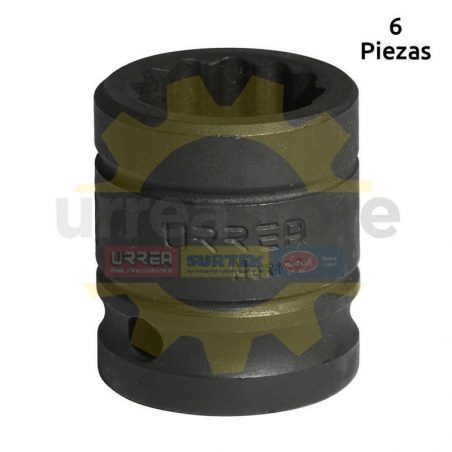 7416MT Dado de impacto 1/2 pulgadas 12 puntas 16 mm Urrea