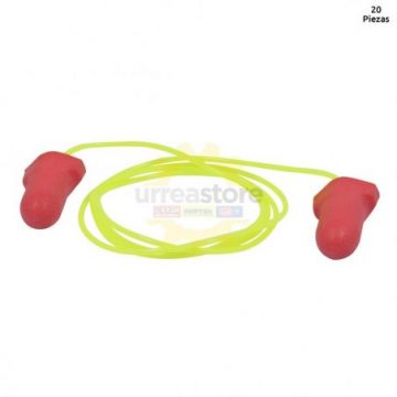 USTO3 Tapones desechables de alta visibilidad color rojo para oídos SNR 32 dB Urrea