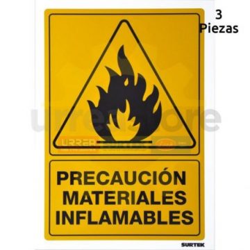 SES28 Señal "Precaución materiales inflamables" Surtek