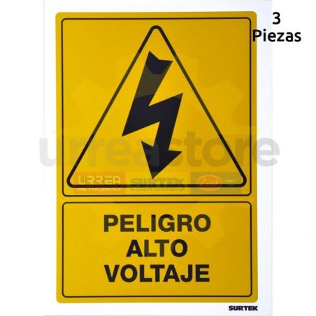 SES31 Señal  pulgadas Peligro alto voltaje pulgadas Surtek