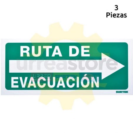 SES4 Señal  pulgadas Ruta de evacuación pulgadas der Surtek