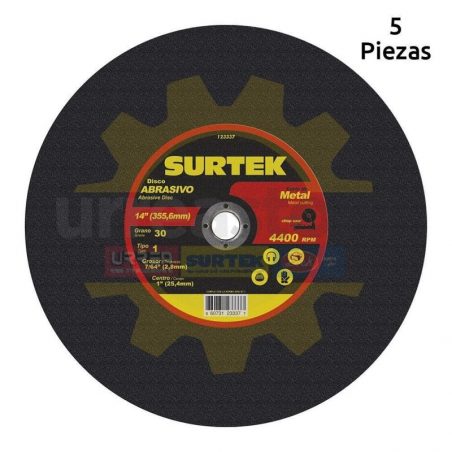 123337 Disco t/1 metal 14x7/64 pulgadas chop Surtek