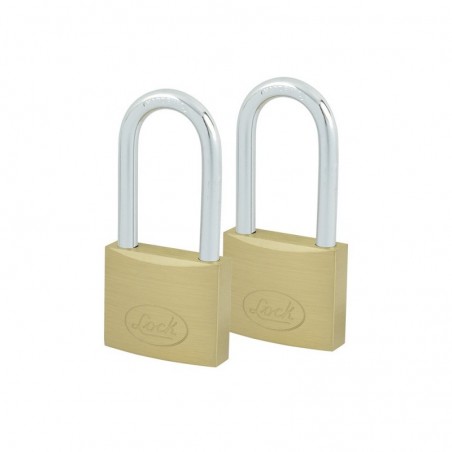 L20L25EB Candado de latón largo llave estándar 2 piezas 25mm Lock