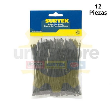 114205 Cincho plástico 150 x 3.6mm 50 piezas negro Surtek