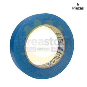 138081 Cinta masking tape azul para enmascarar 3/4" x 50 m Surtek