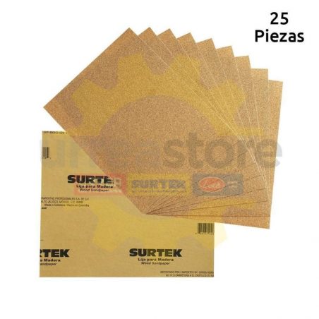 LMC100 Lija para madera papel cabinet grano 100 Surtek