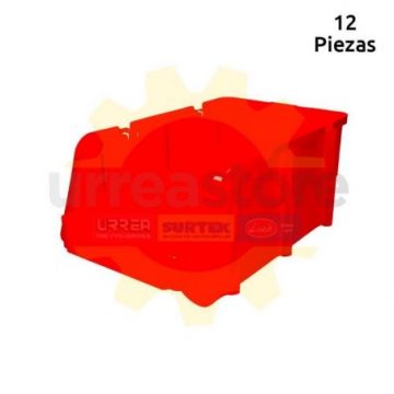 GAVR1 Gaveta plástica color rojo pico de pato 7" x 4" x 3" Surtek