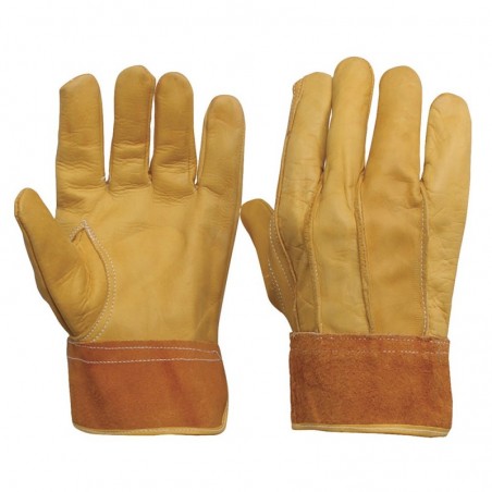 Guantes Electricista De Res Puño De Carnaza Proteccion Manos