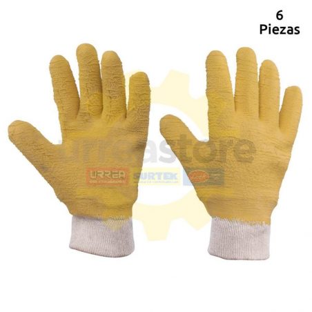 GALA Guantes de algodón con recubrimiento de látex talla G