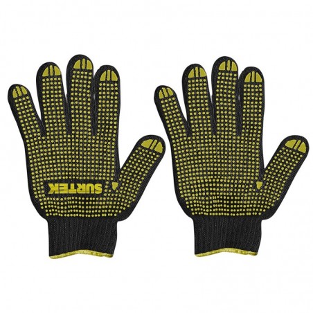 137416 Guantes de algodón puntos pvc en palma talla grande Surtek