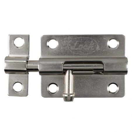 PABS8 Pasador de sobreponer tipo barril acabado níquel satinado, 8 cm Lock