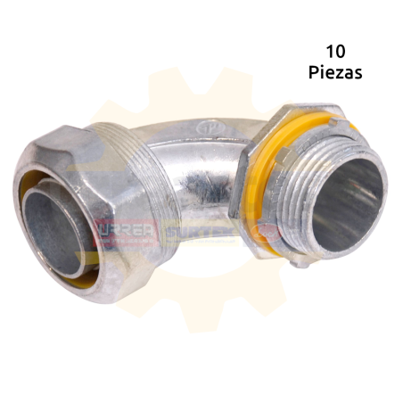 CLT12C Conector curvo para tubo liquid tight 1/2" Surtek