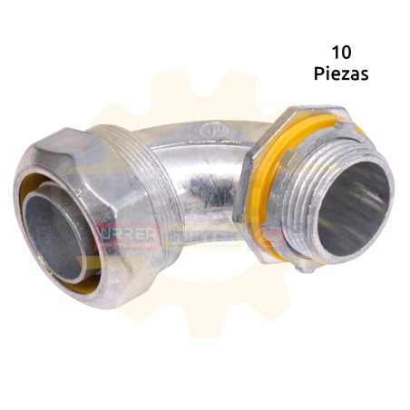 CLT1C Conector curvo para tubo liquid tight 1" Surtek