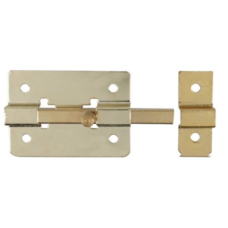 PASL8 Pasador de sobreponer de barra latón brillante 8 cm Lock