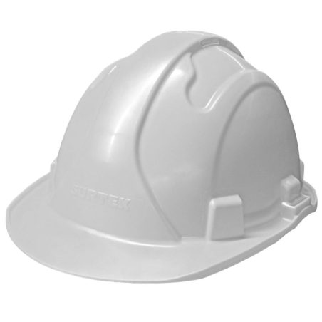 CASB Casco de seguridad con ajuste de intervalos de 4 puntos, color blanco Surtek