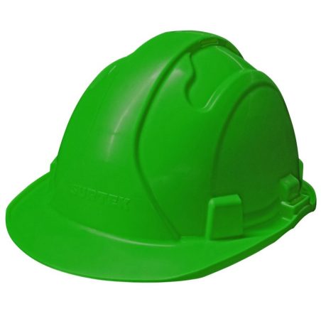 CASV Casco de seguridad con ajuste de intervalos de 4 puntos, color verde Surtek