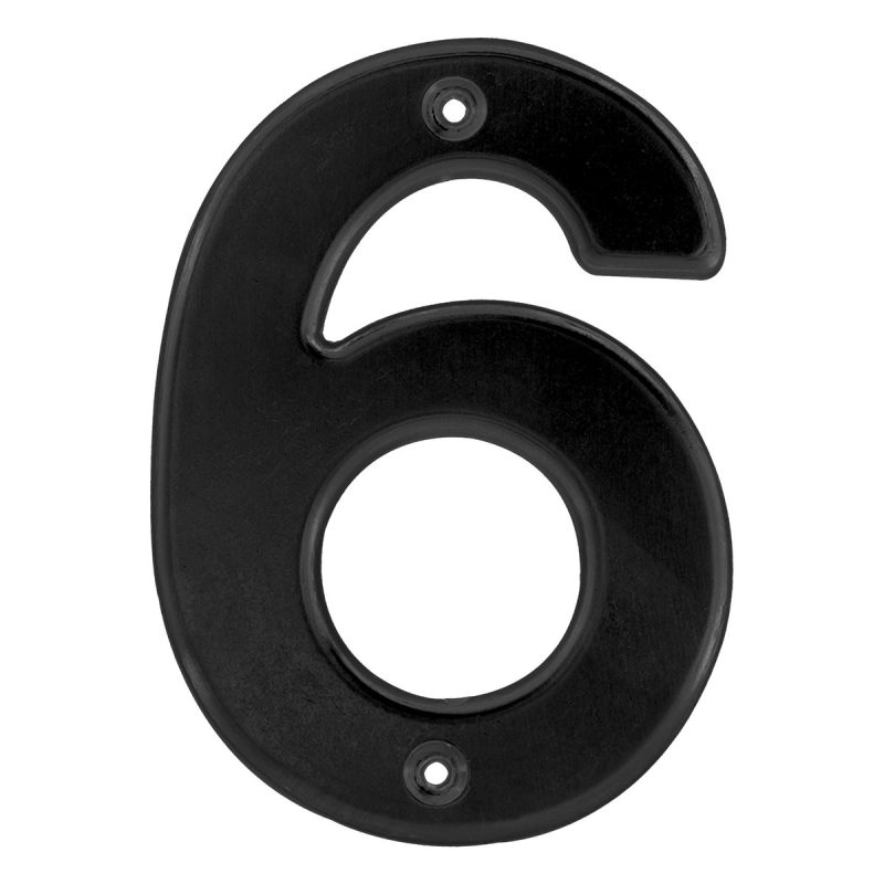 Número 6 bold 4" negro Lock Número 6 bold 4" negro Lock